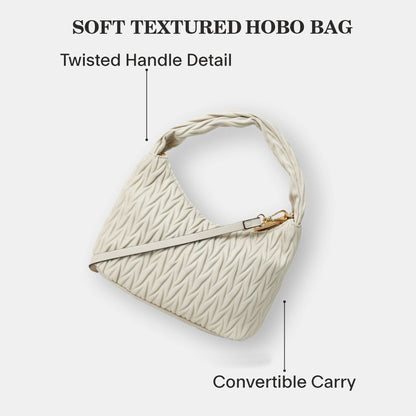 Cream Quilted Handheld
