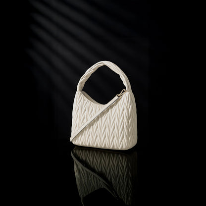 Cream Quilted Handheld