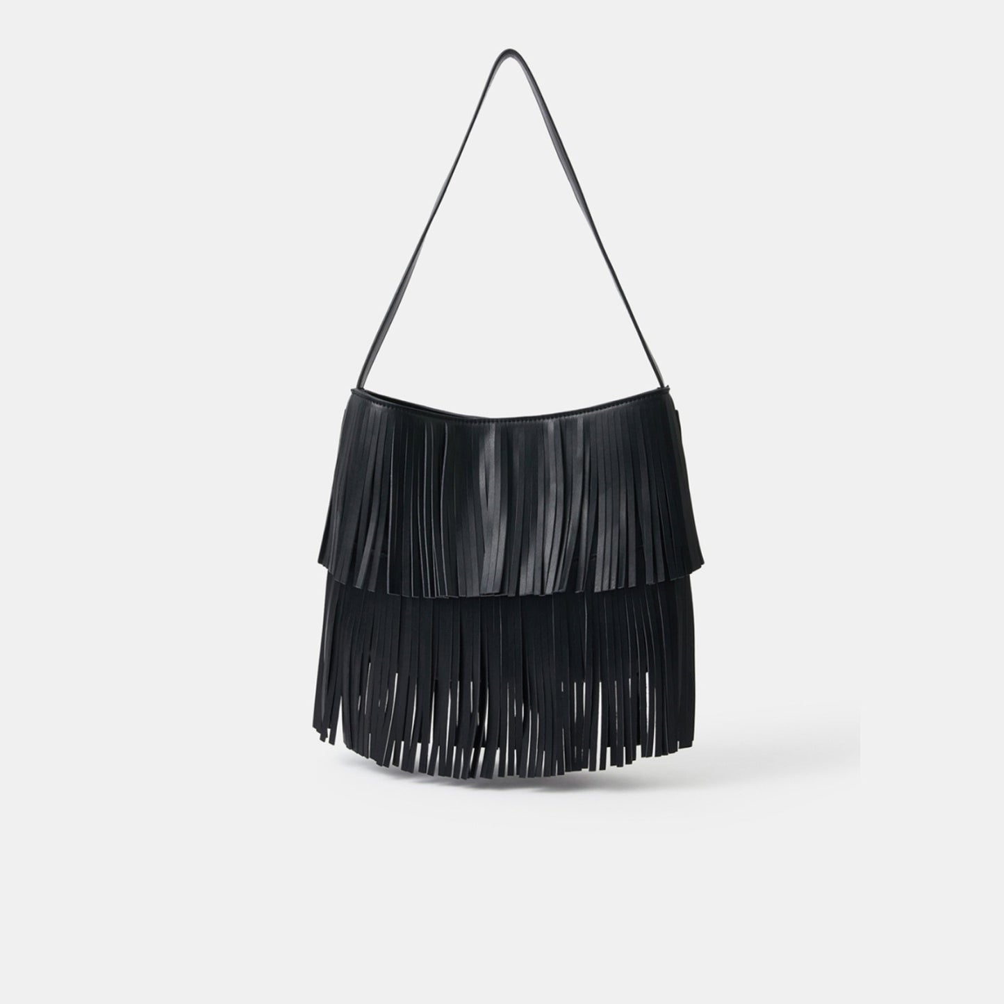Black Fringe Shoulder Bag