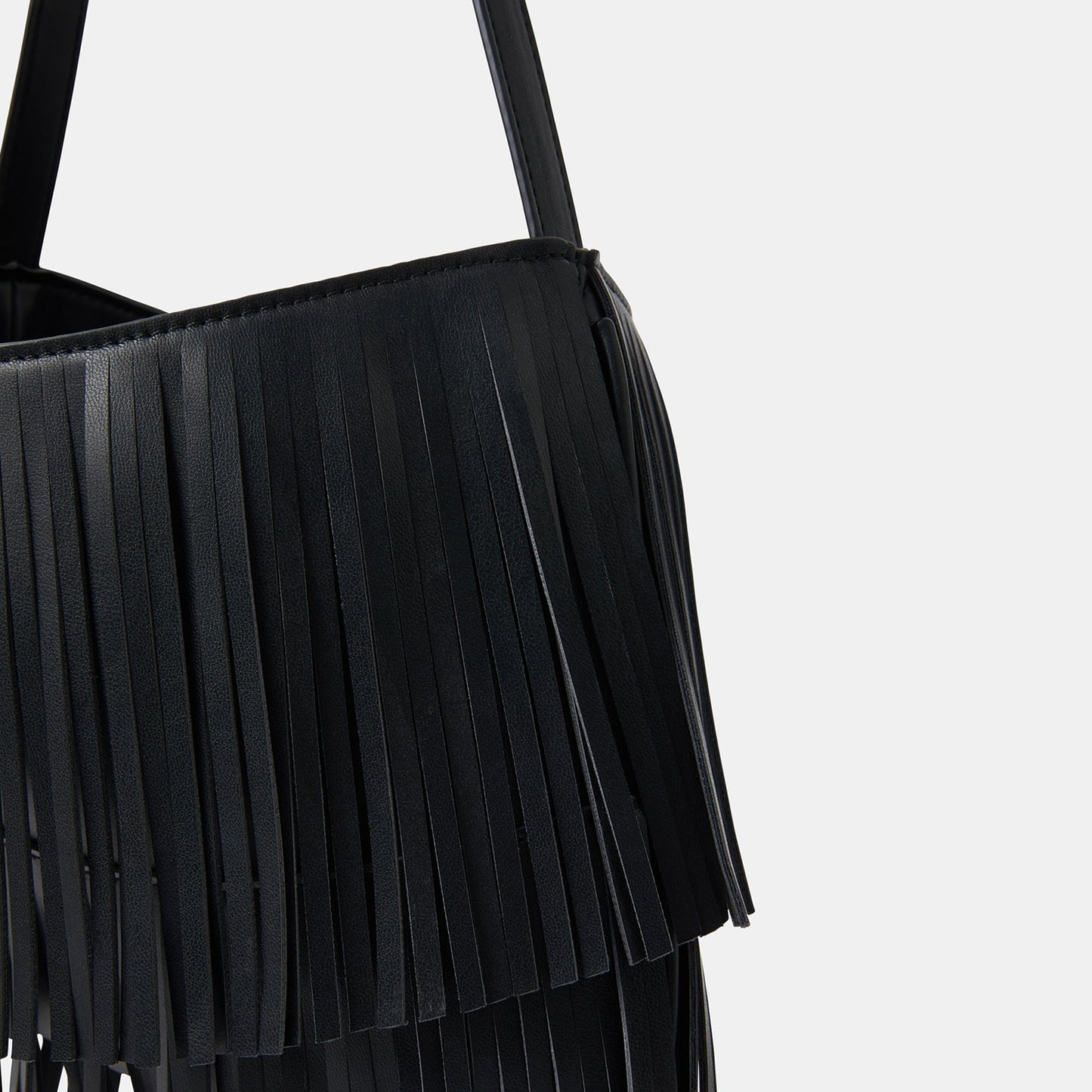 Black Fringe Shoulder Bag
