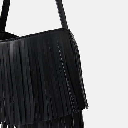 Black Fringe Shoulder Bag