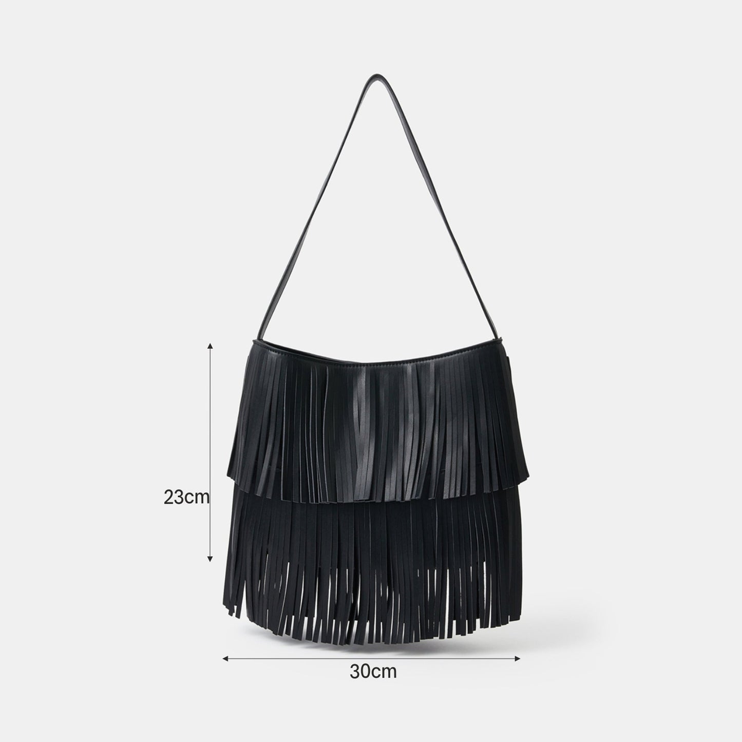 Black Fringe Shoulder Bag