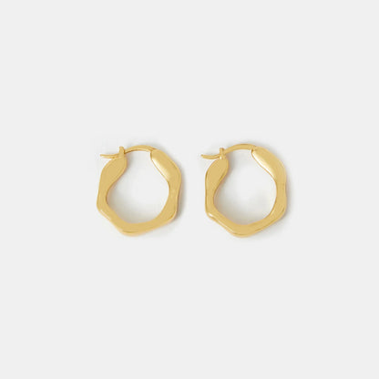 14k Gold-Plated Molten Hoop Earrings