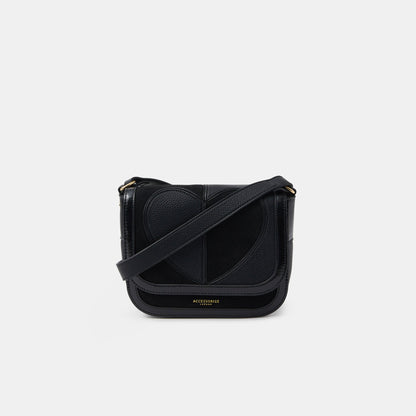 Black Heart Patch Sling Bag