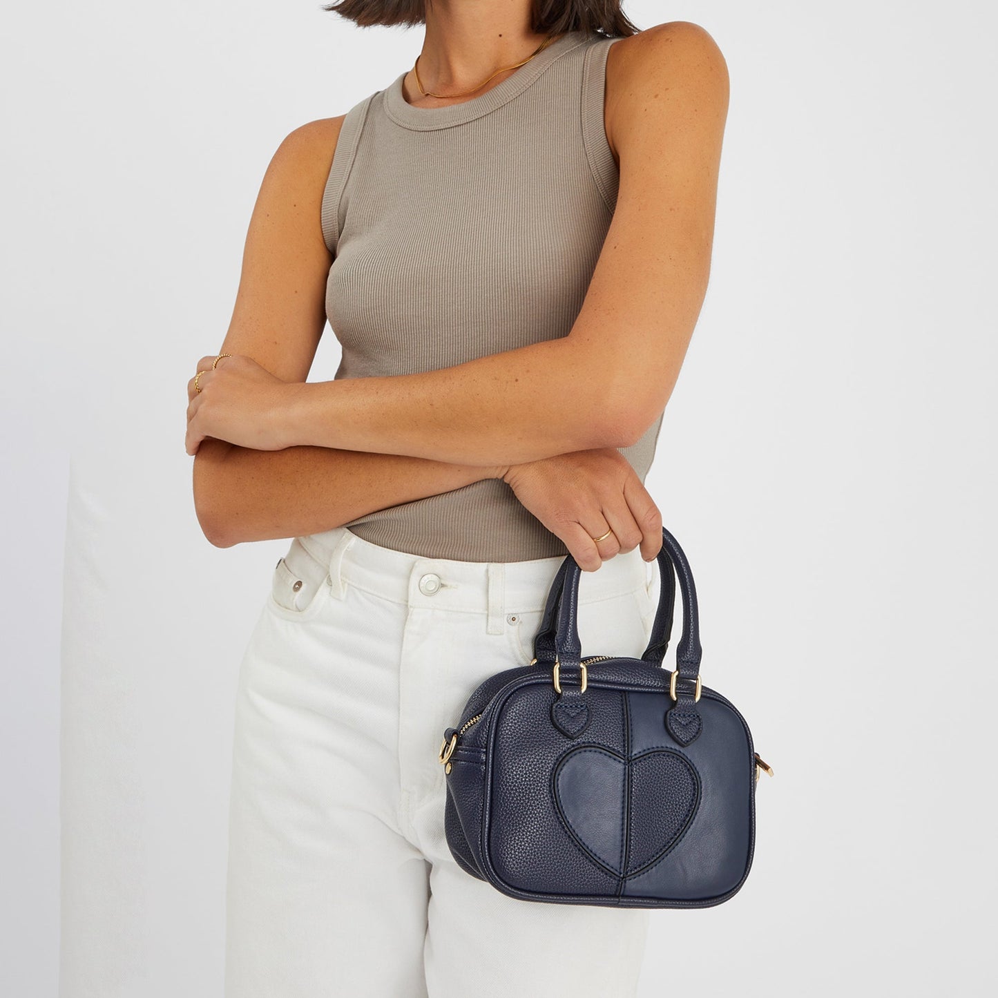 Blue Heart Patch Handheld Sling