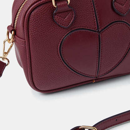 Maroon Heart Patch Handheld Sling