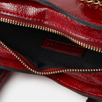 Red Patent Heart Handheld Sling