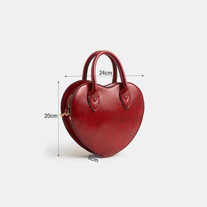 Red Patent Heart Handheld Sling