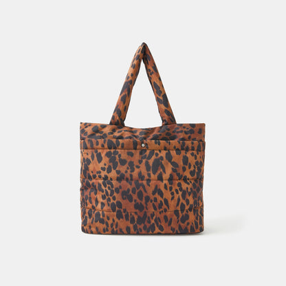 Animal Print Quilted Shopper Bag
