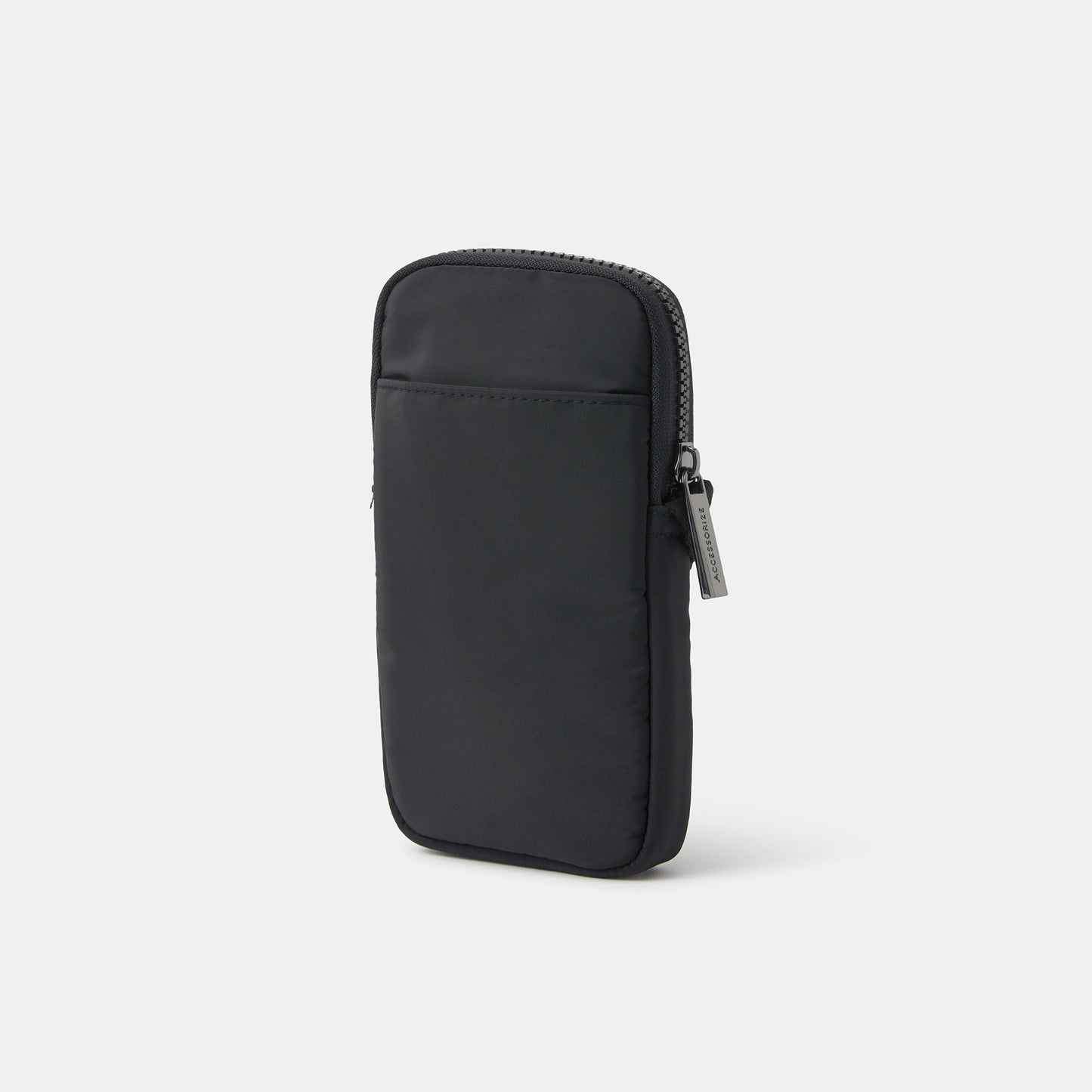Black Heart Quilted Nylon Phone Bag