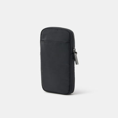Black Heart Quilted Nylon Phone Bag