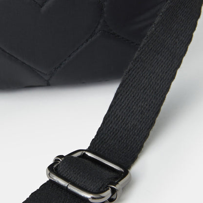 Black Heart Quilted Nylon Phone Bag