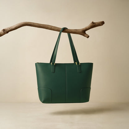 Green Plain Tote Bag Green