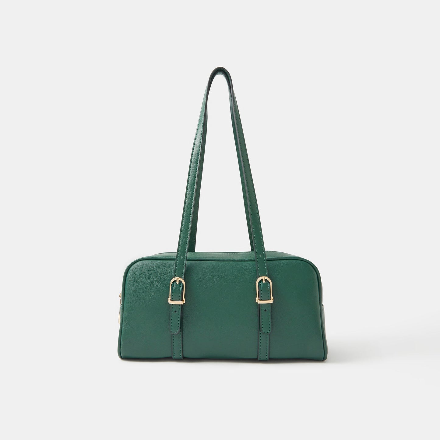 Green Buckle Strap Bowler Bag