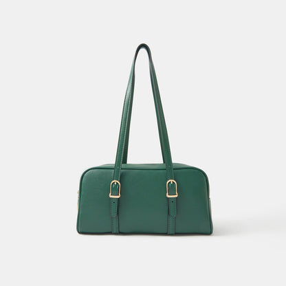Green Buckle Strap Bowler Bag