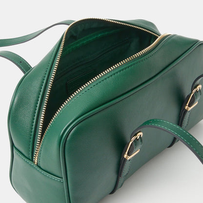 Green Buckle Strap Bowler Bag