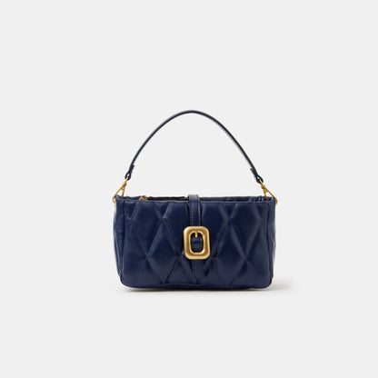 Blue Chunky Quilted Sling Bag