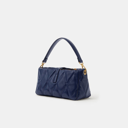 Blue Chunky Quilted Sling Bag