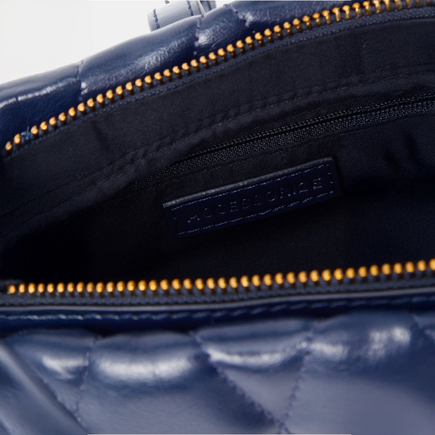 Blue Chunky Quilted Sling Bag