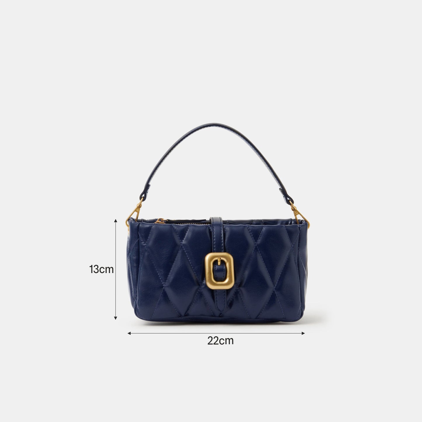 Blue Chunky Quilted Sling Bag