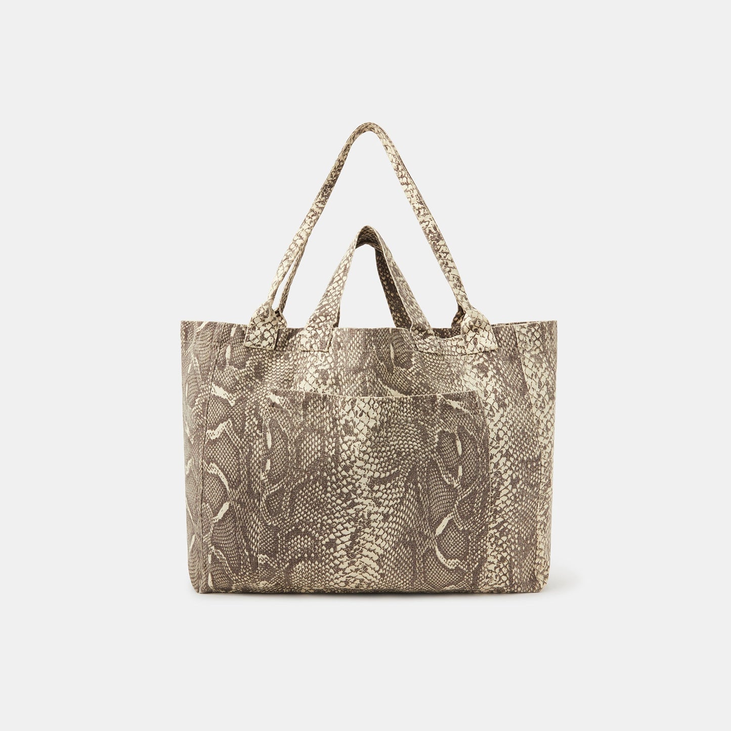 Snakeskin Print Shopper Bag
