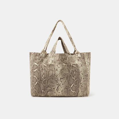 Snakeskin Print Shopper Bag