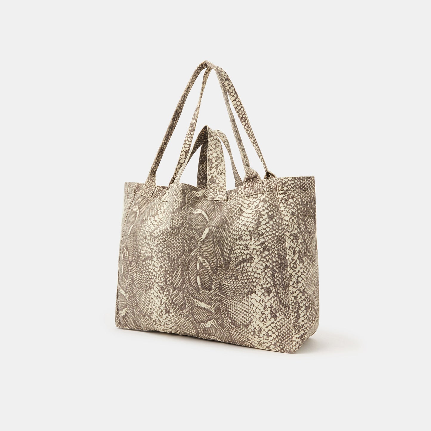 Snakeskin Print Shopper Bag