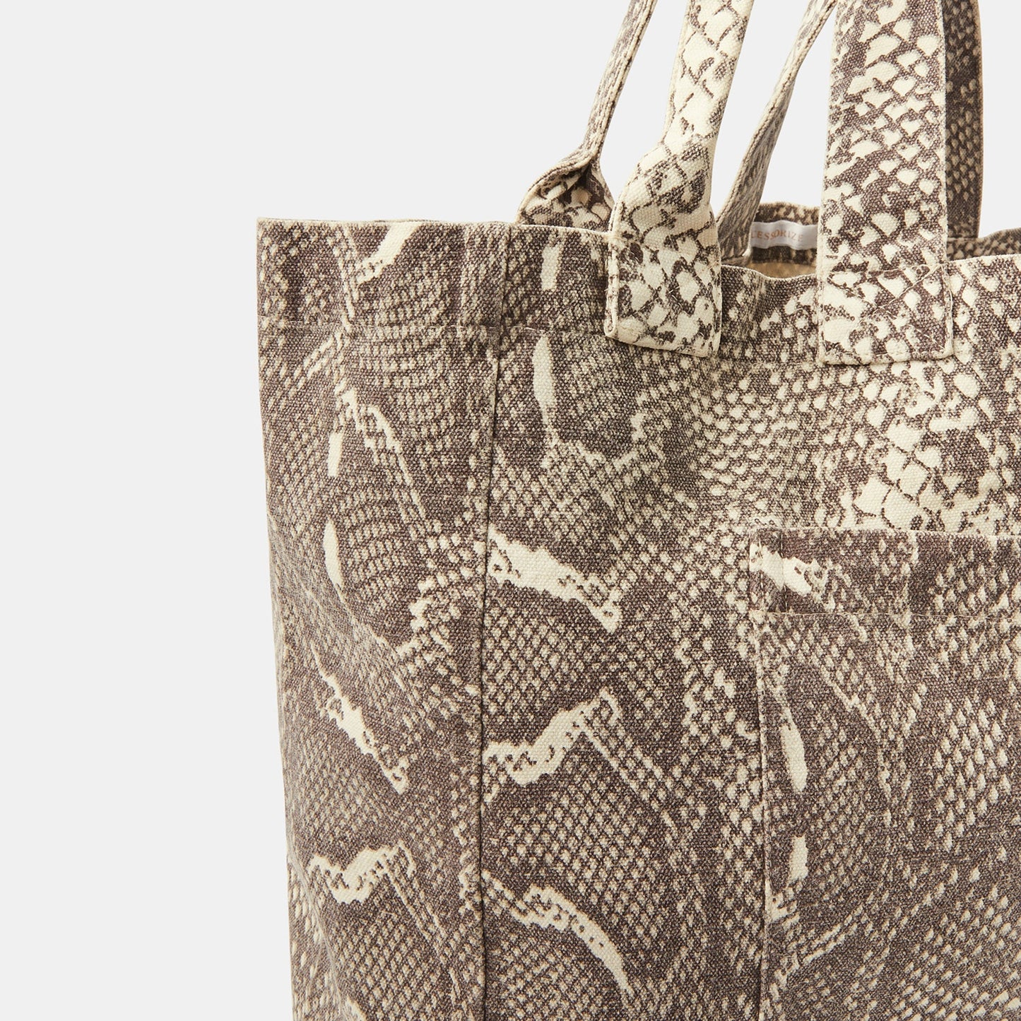 Snakeskin Print Shopper Bag