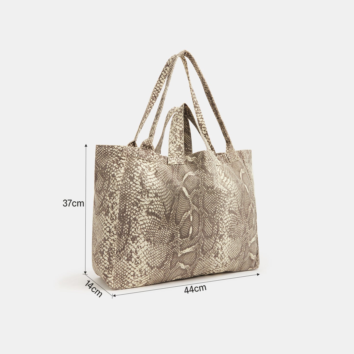 Snakeskin Print Shopper Bag