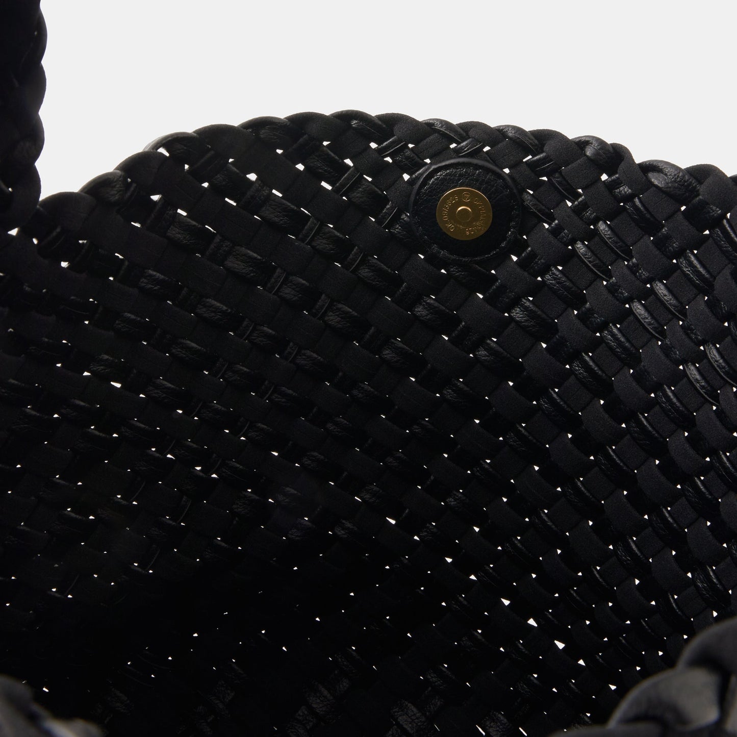 Black Large Woven Shoulder Bag