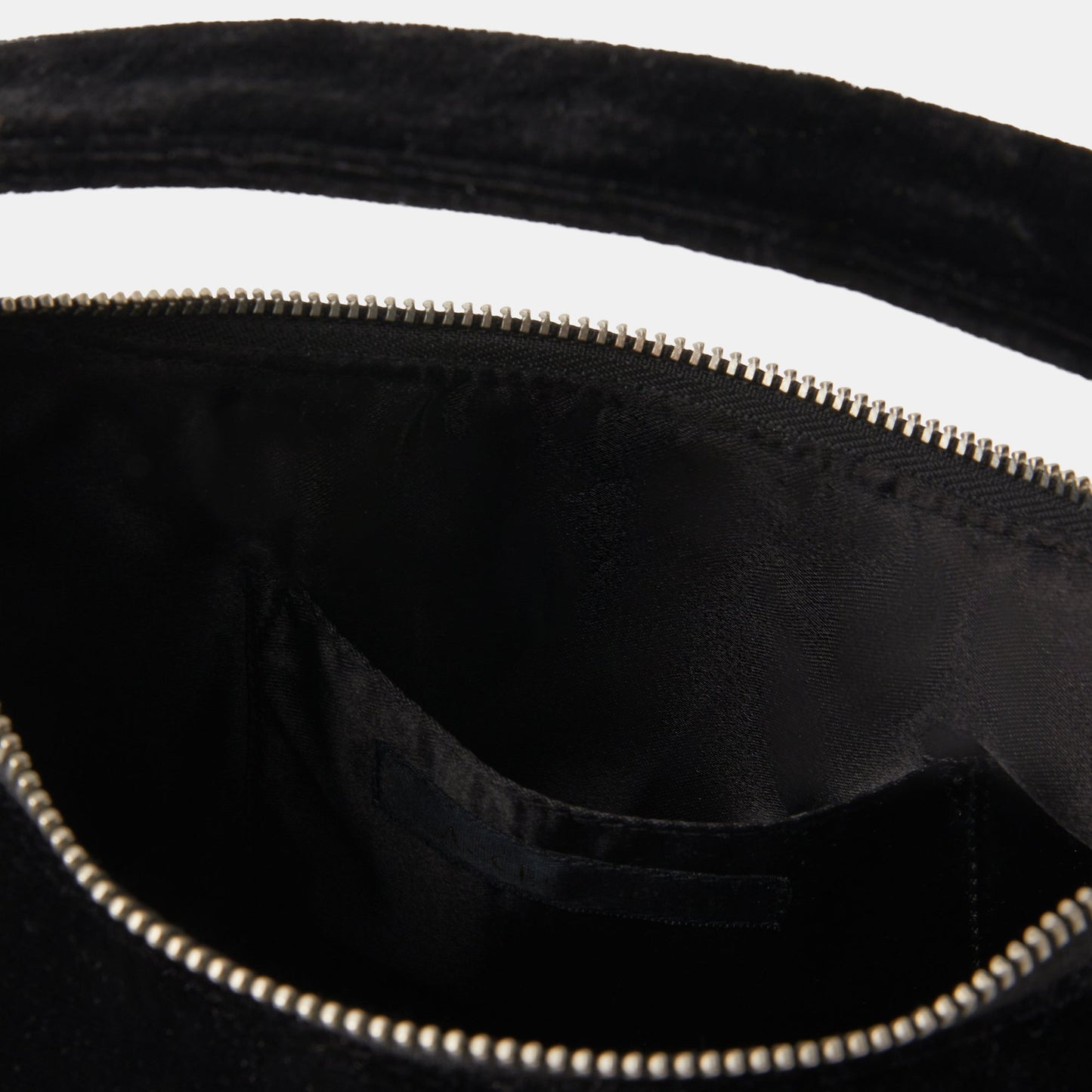 Black Heart Embellished Velvet Handbag