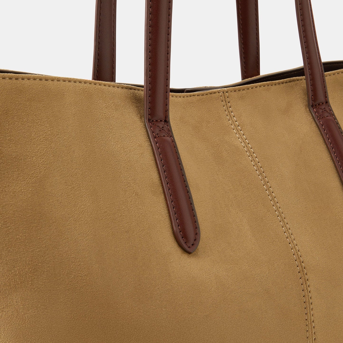 Cream Suedette Tote Bag