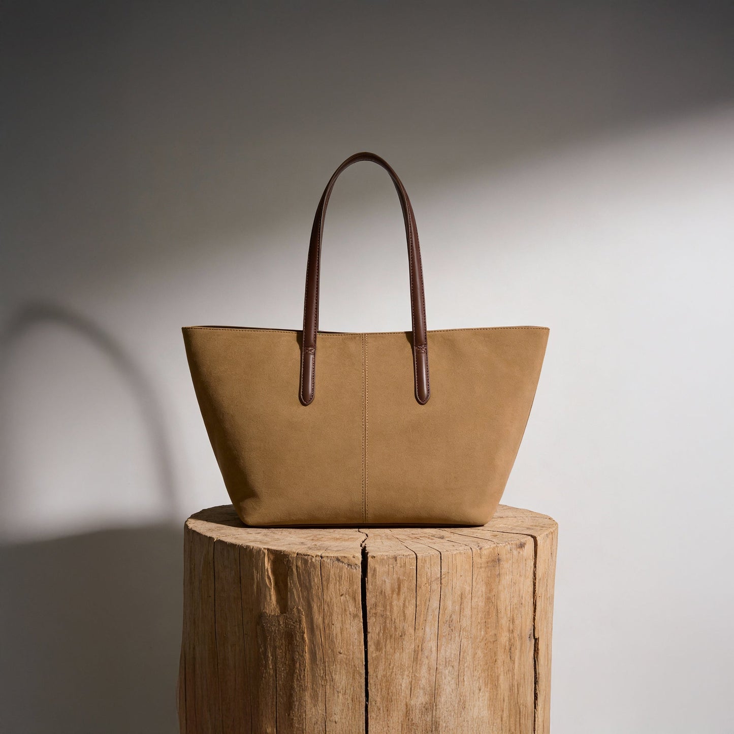 Cream Suedette Tote Bag
