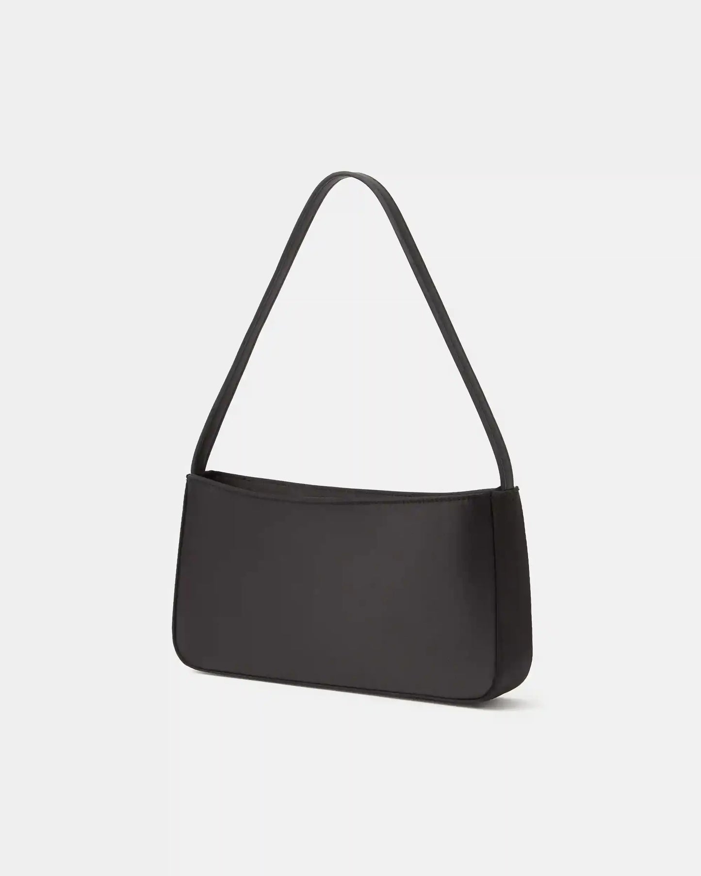 Black Satin Shoulder Bag