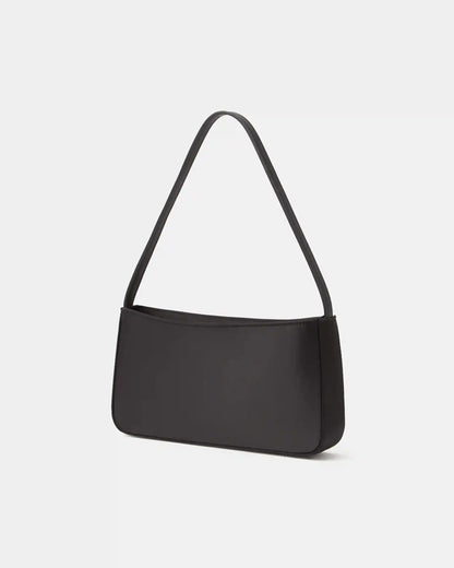 Black Satin Shoulder Bag