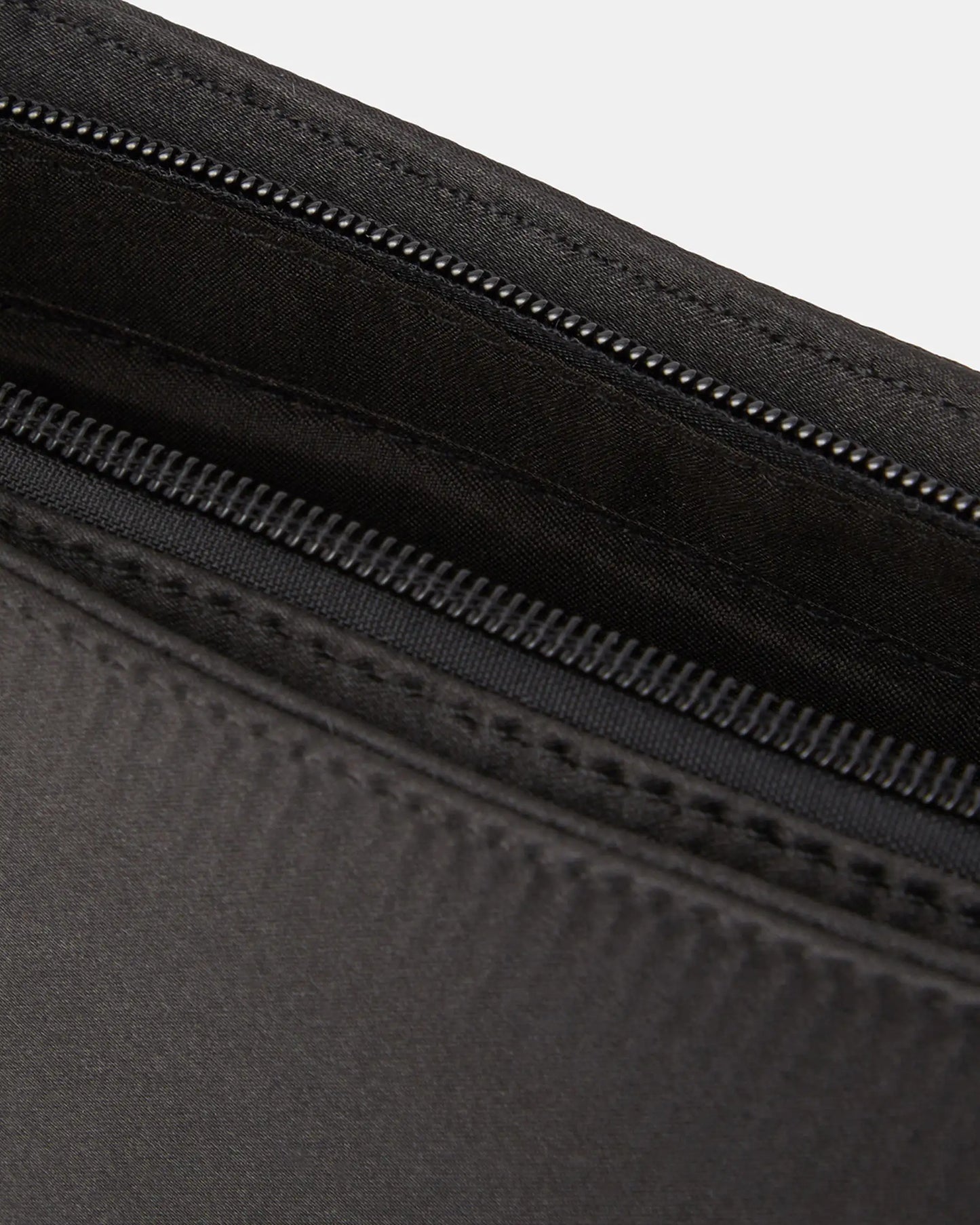 Black Satin Shoulder Bag
