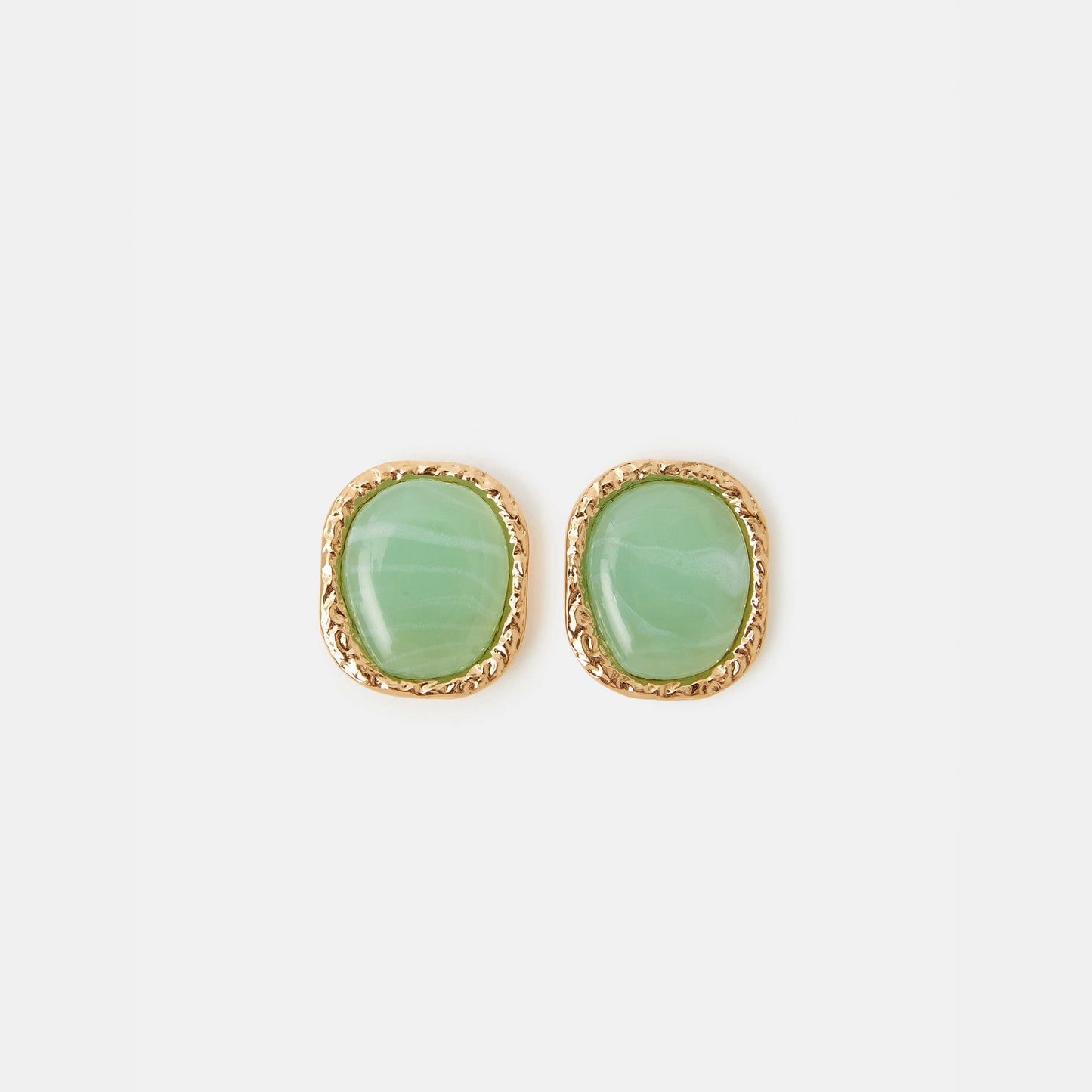 Resin Stone Stud Earrings