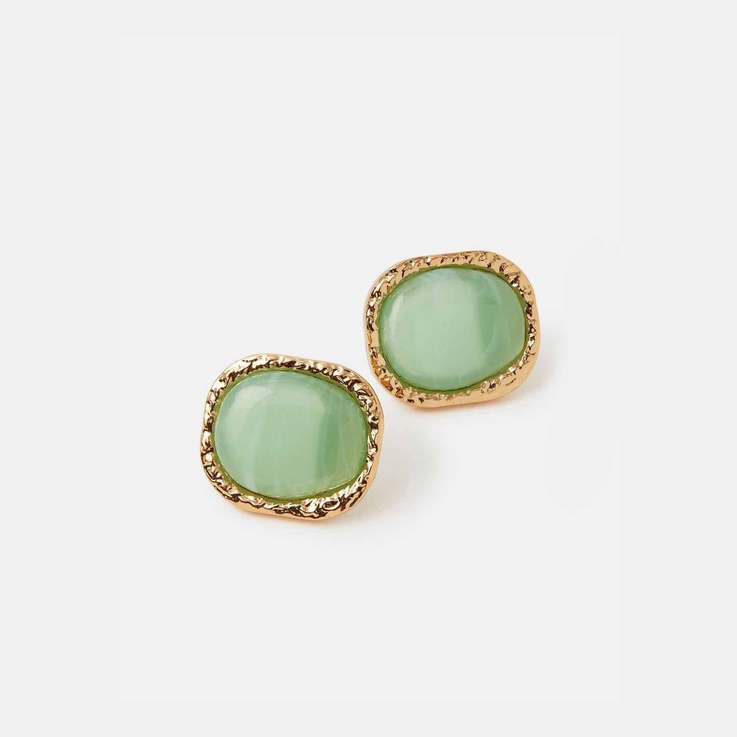 Resin Stone Stud Earrings