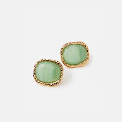 Resin Stone Stud Earrings