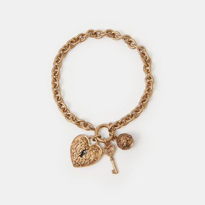Lock & Key Charm Bracelet