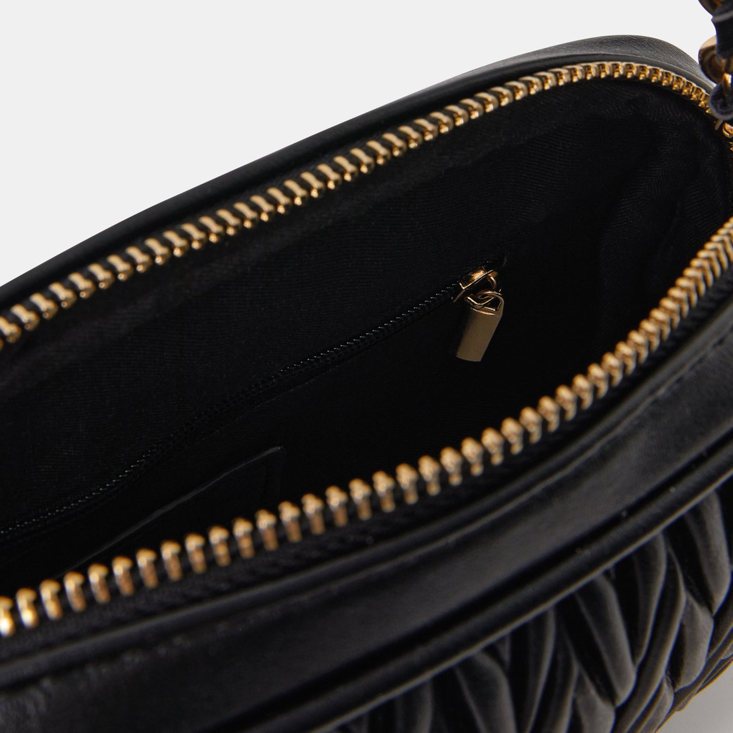 Small Ruched Crossbody Bag Black