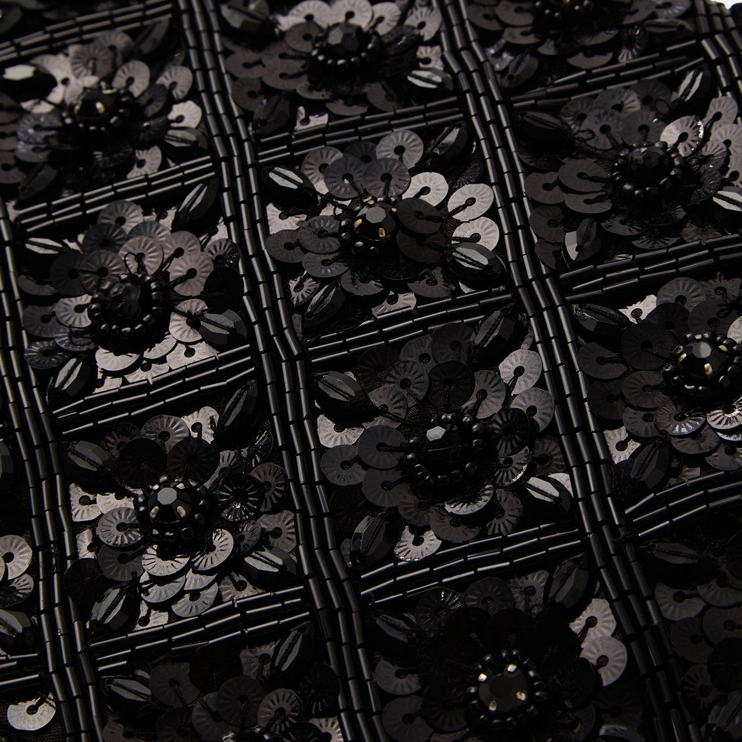Black Tianna Metallic Embellished Clutch Bag