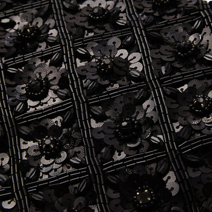 Black Tianna Metallic Embellished Clutch Bag