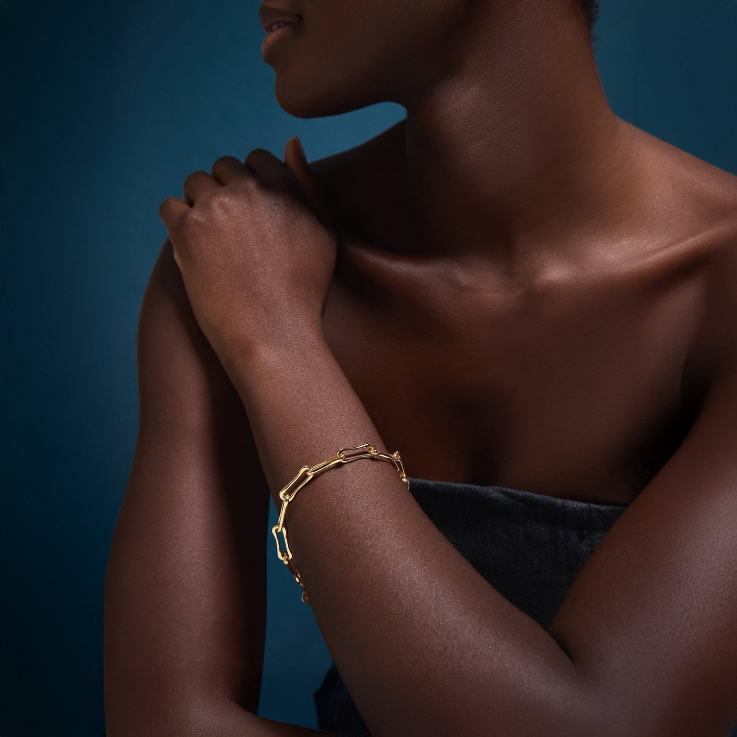 14k Gold-Plated Paperclip Link Necklace