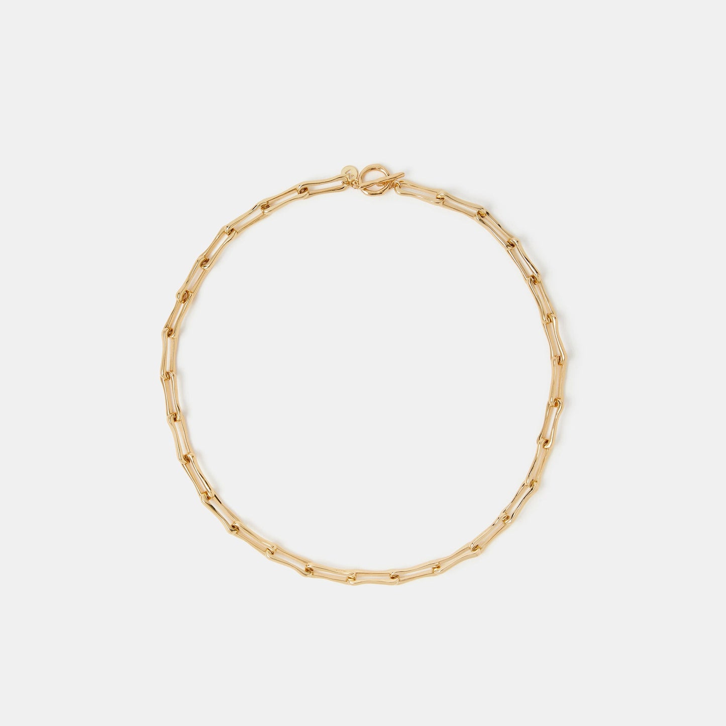 14k Gold-Plated Paperclip Link Necklace