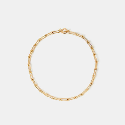 14k Gold-Plated Paperclip Link Necklace