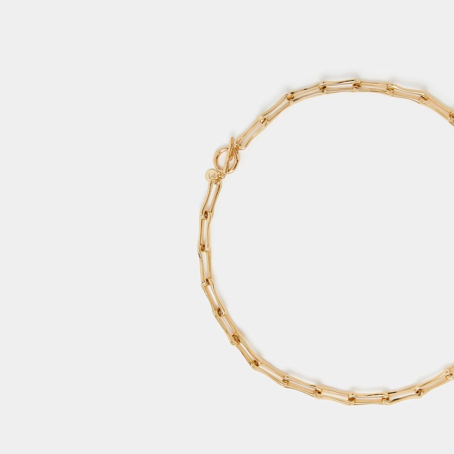 14k Gold-Plated Paperclip Link Necklace