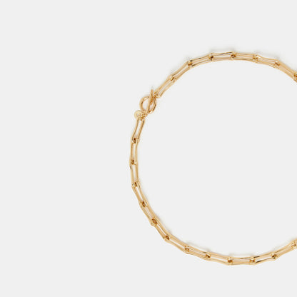 14k Gold-Plated Paperclip Link Necklace