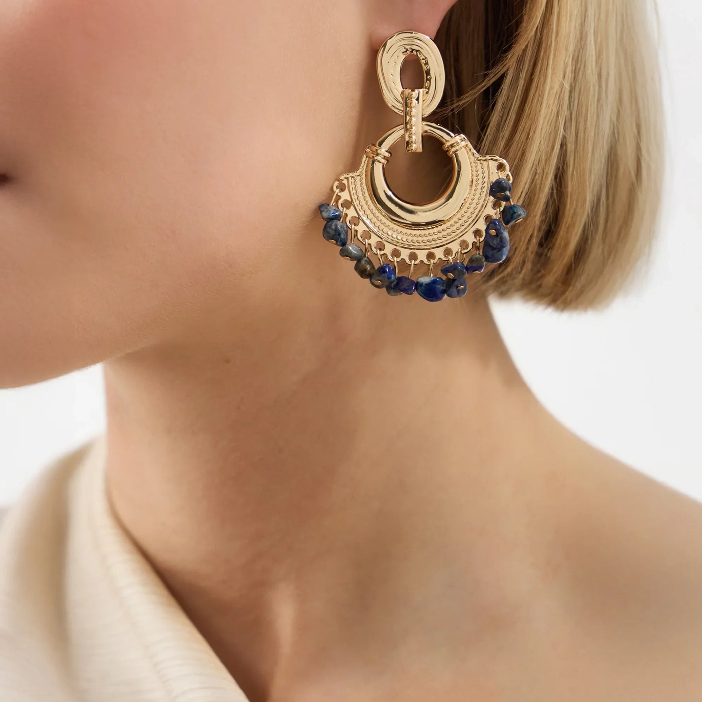 Doorknocker Fan Drop Earrings