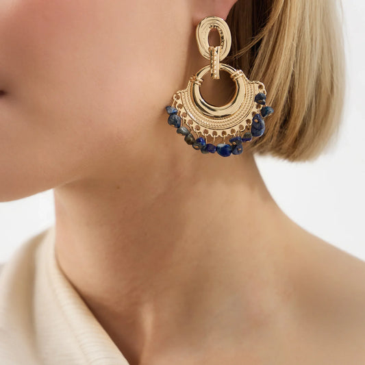 Doorknocker Fan Drop Earrings